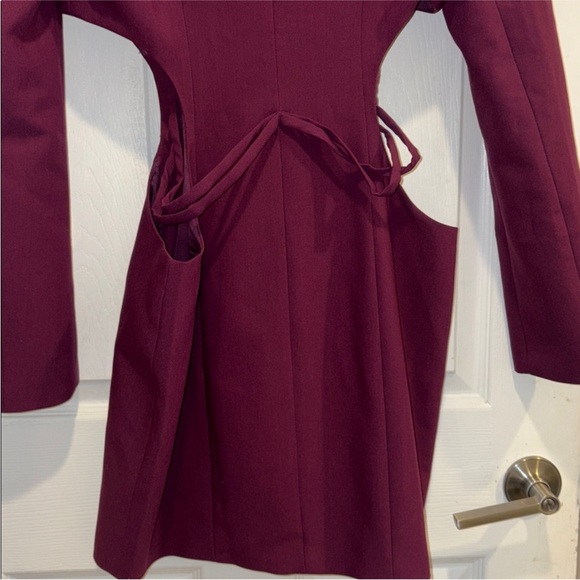 Oh Polly Deep Purple Cut-Out Blazer Dress - Picture 8 of 9